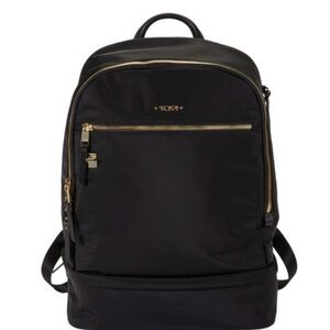 Tumi Voyageur Brooklyn Black Backpack with Gold Accents